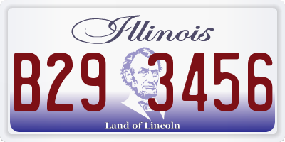 IL license plate B293456