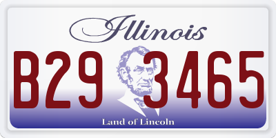IL license plate B293465