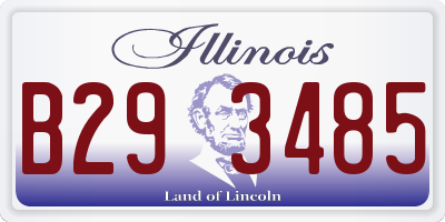 IL license plate B293485