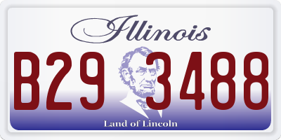 IL license plate B293488