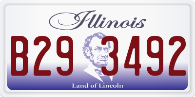 IL license plate B293492