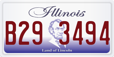 IL license plate B293494