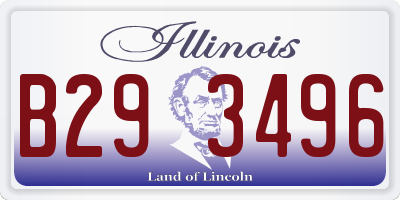 IL license plate B293496