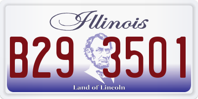 IL license plate B293501