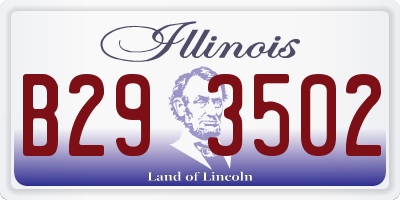 IL license plate B293502