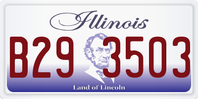 IL license plate B293503