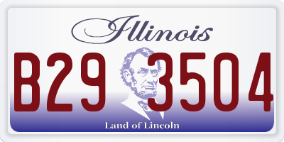 IL license plate B293504