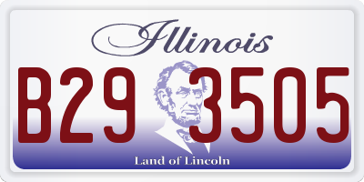 IL license plate B293505