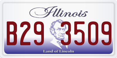 IL license plate B293509