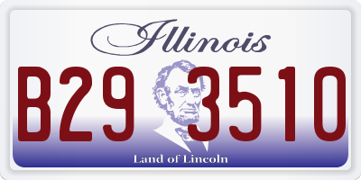 IL license plate B293510