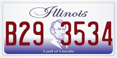 IL license plate B293534