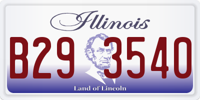 IL license plate B293540