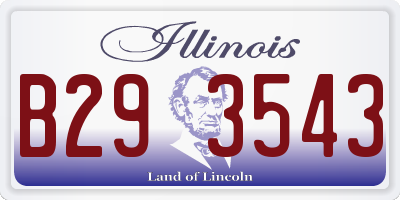 IL license plate B293543