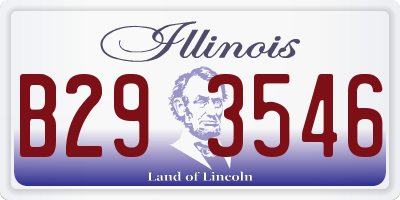 IL license plate B293546