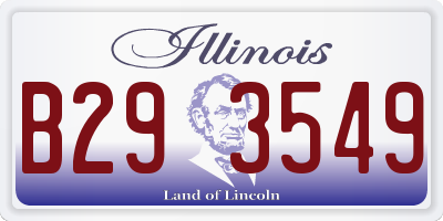 IL license plate B293549