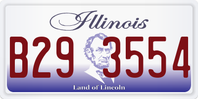 IL license plate B293554