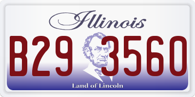IL license plate B293560