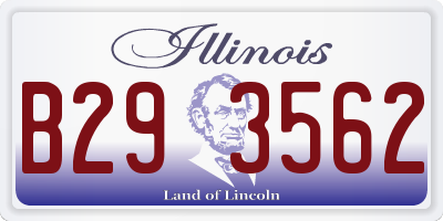 IL license plate B293562