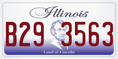 IL license plate B293563
