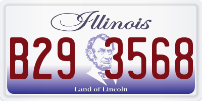 IL license plate B293568