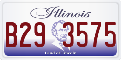 IL license plate B293575