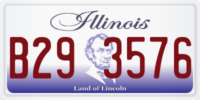 IL license plate B293576