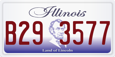 IL license plate B293577