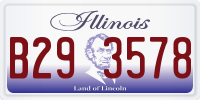 IL license plate B293578