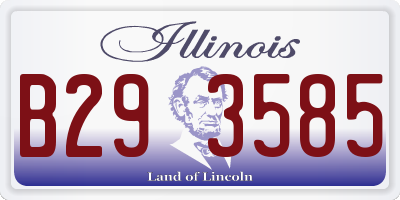 IL license plate B293585