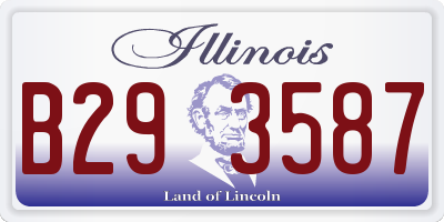 IL license plate B293587