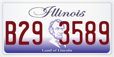 IL license plate B293589
