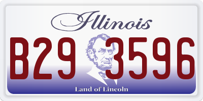 IL license plate B293596
