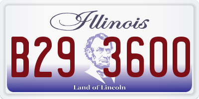 IL license plate B293600