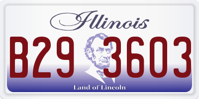 IL license plate B293603
