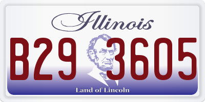 IL license plate B293605