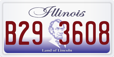 IL license plate B293608