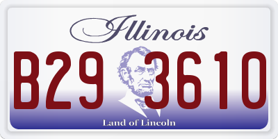 IL license plate B293610