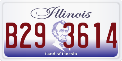 IL license plate B293614