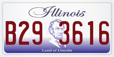 IL license plate B293616