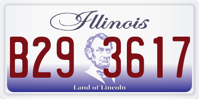 IL license plate B293617