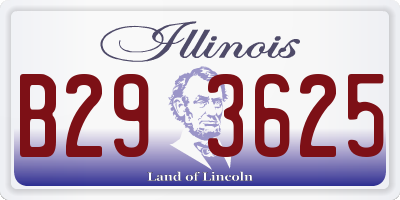 IL license plate B293625
