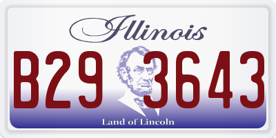 IL license plate B293643