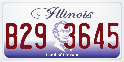 IL license plate B293645