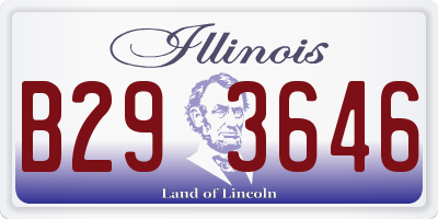 IL license plate B293646