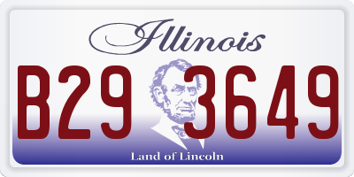 IL license plate B293649