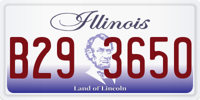 IL license plate B293650