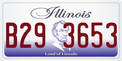 IL license plate B293653