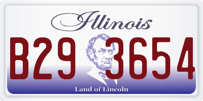 IL license plate B293654
