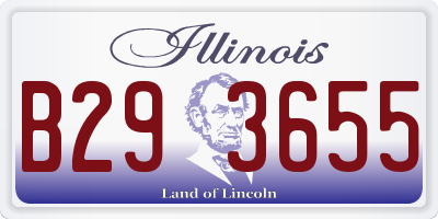 IL license plate B293655