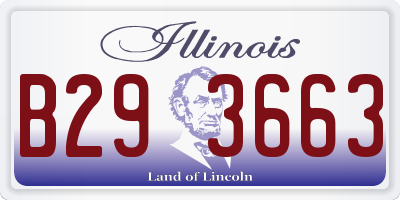 IL license plate B293663